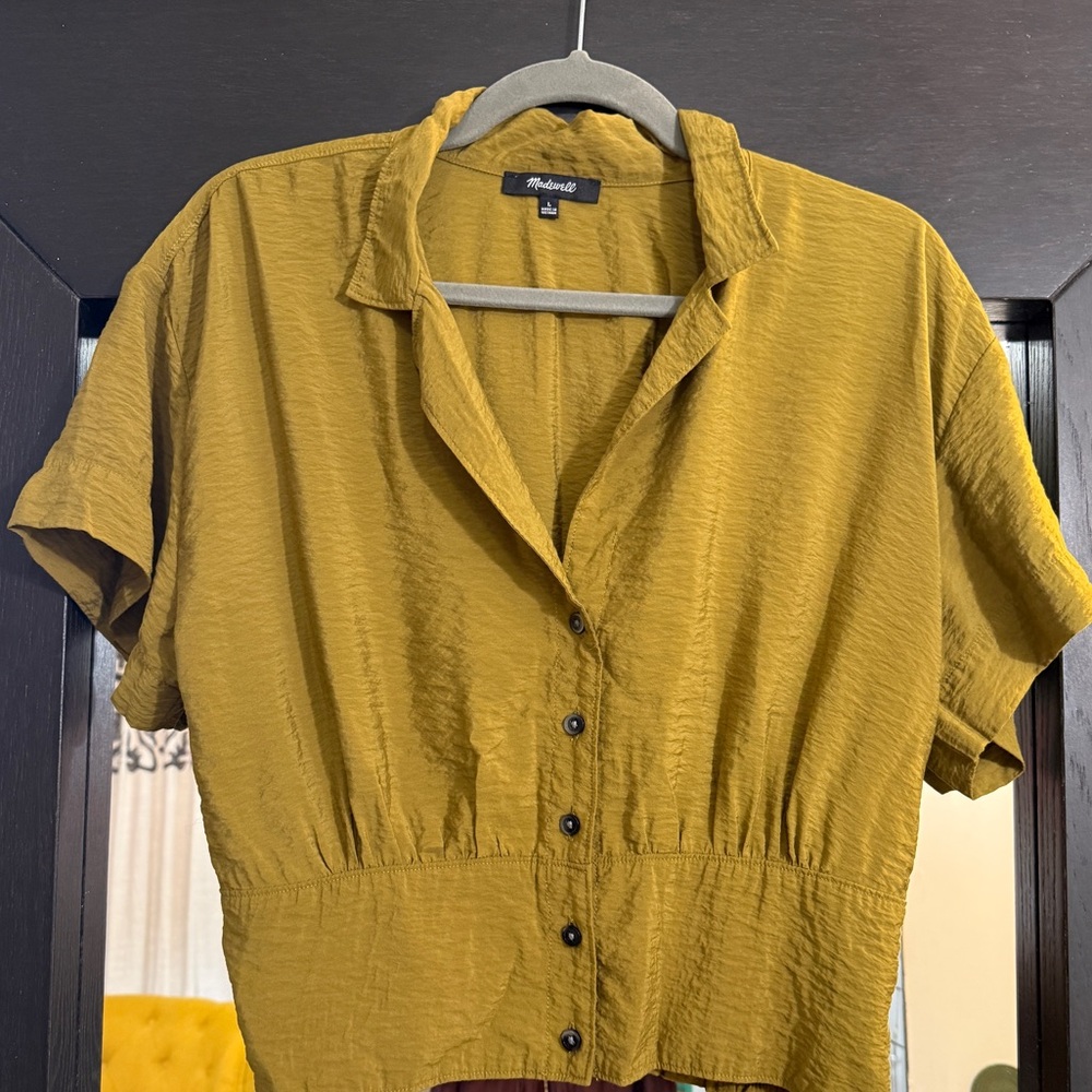 Madewell Mustard Button-Up Women's Blouse